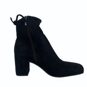 Franco Sarto Black Suede Ankle Booties